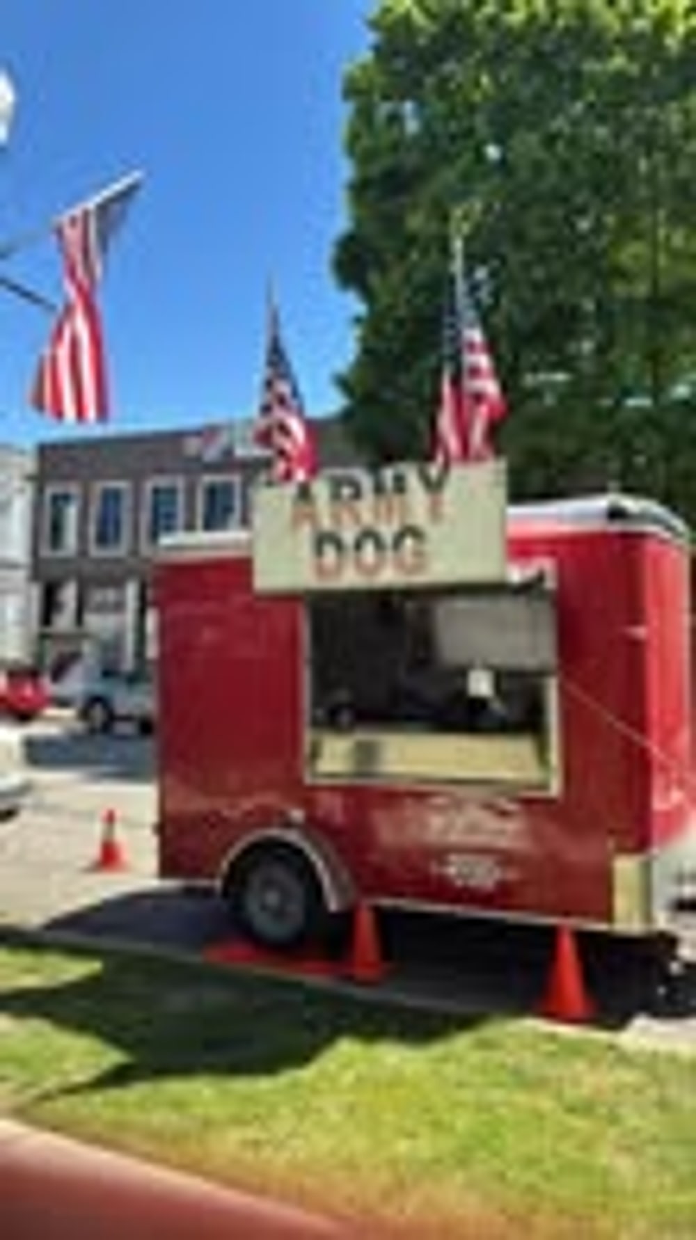 Armydog trailer setup at an outdoor event (alternate shot).